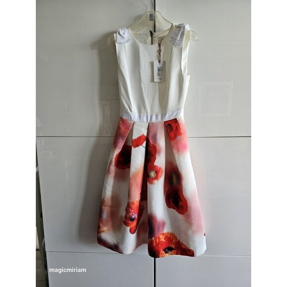 BNWT Ted Baker London Micla Poppy Flower Dress - Picture 3 of 15